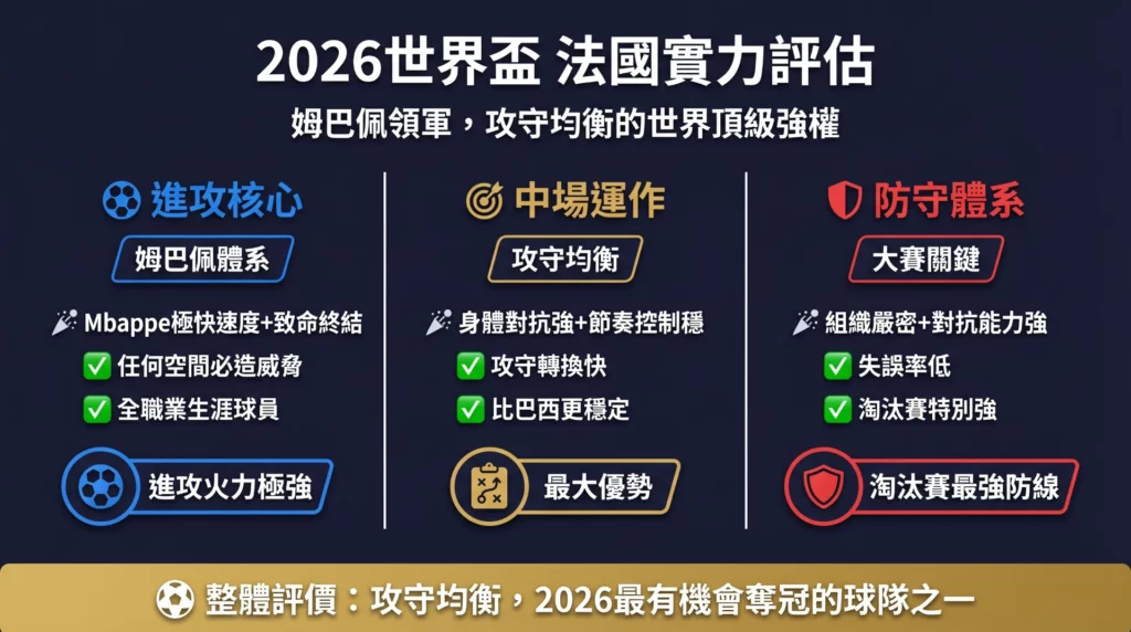 2026世界盃法國隊實力評估