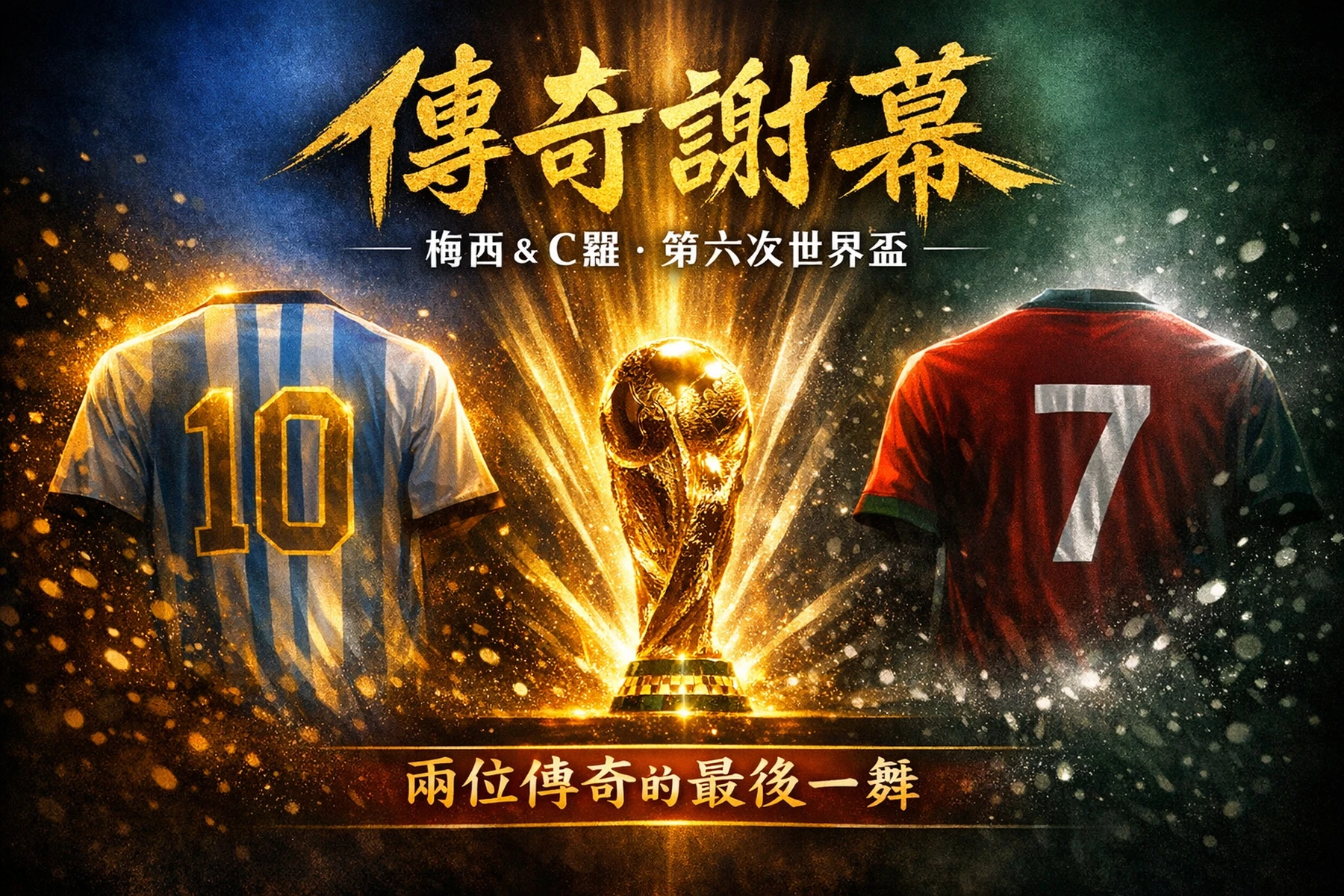 2026世界盃傳奇謝幕梅西與C羅生涯第六次世界盃終極挑戰對比資訊圖表