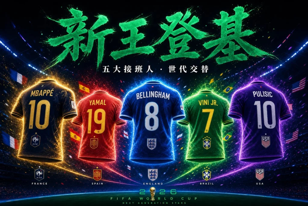 2026世界盃新王登基五大接班人姆巴佩亞馬爾貝林漢姆小維尼普利西奇資訊圖表